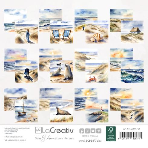 LaCreativ - Designpapier "Geliebte Nordsee" Paper Pack 6x6" - 24 Bogen