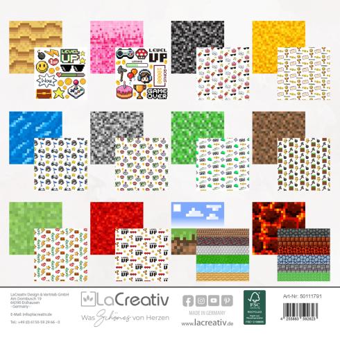 Preview: LaCreativ - Designpapier "Pixel Party" Paper Pack 6x6" - 24 Bogen
