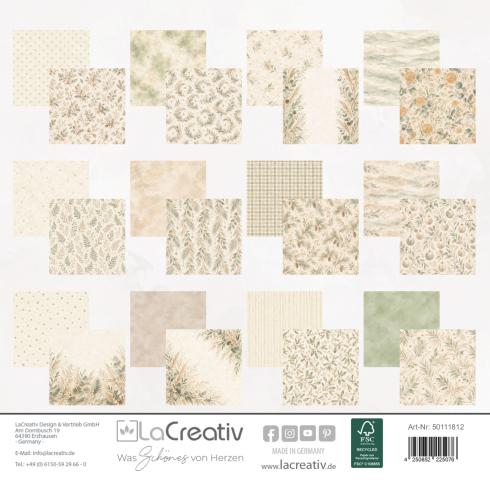 Preview: LaCreativ - Designpapier "Zarte Winterzweige" Paper Pack 6x6" - 24 Bogen