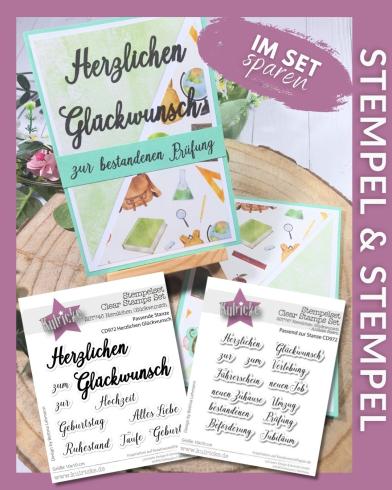 Kulricke Bundle Stempel "Herzlichen Glückwunsch" & Stempelset "Herzlichen Glückwunsch - Anlässe feiern"