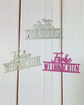 Preview: Kulricke Stanzschablone "Frohe Weihnachten Block" Craft Die 