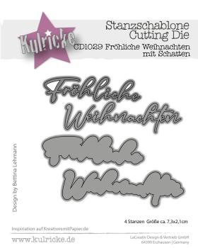 Kulricke Stanzschablone "Fröhliche Weihnachten mit Schatten" Craft Die 