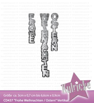 "Frohe Weihnachten / Ostern Vertikal"  Stanze - Craft Die