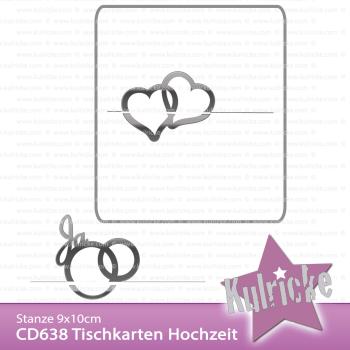 "Tischkarte 3D Hochzeit" Stanze - Craft Die