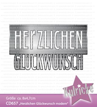 "Herzlichen GW Modern" Stanze - Craft Die