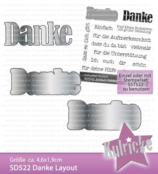 "Danke Layout" Stanze - Craft Die