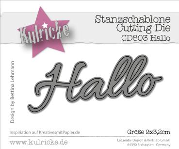 Kulricke Stanzschablone "Hallo" Craft Die 