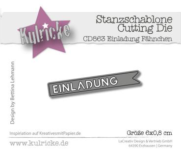 Kulricke Stanzschablone "Einladung Fähnchen" Craft Die