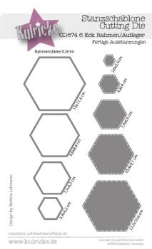 Preview: Kulricke Stanzschablone "6 Eck Rahmen/Aufleger" Craft Die