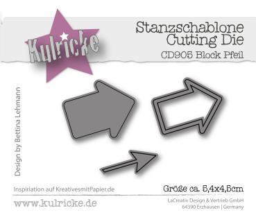 Kulricke Stanzschablone "Block Pfeil" Craft Die 