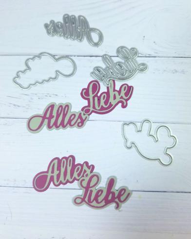 Preview: Kulricke Stanzschablone "Alles Liebe" Craft Die 
