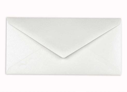 Briefumschlag DIN lang in metallic-polarweiss, 120g, ohne Fenster, Nassklebung