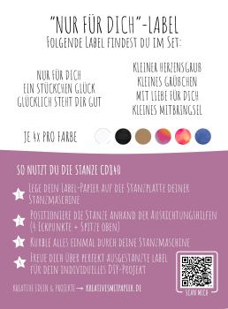 Preview: Kulricke Designpapier - "Nur für dich A7" Label Papier A7