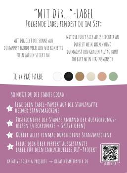 Preview: Kulricke Designpapier - "Mit dir ..." Label Papier A7