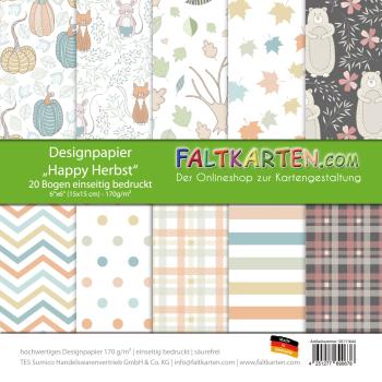Designpapier "Happy Herbst" 6" 170g/m²