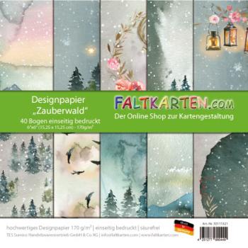 Designpapier "Zauberwald" 6x6" 40 Bogen einseitig