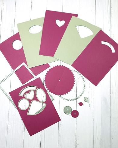 Kulricke Stanzschablone "Drehkarte inkl. Stencil" Craft Die