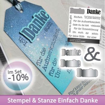 Set "Einfach Danke" Stempelset & Stanze "Danke Layout"