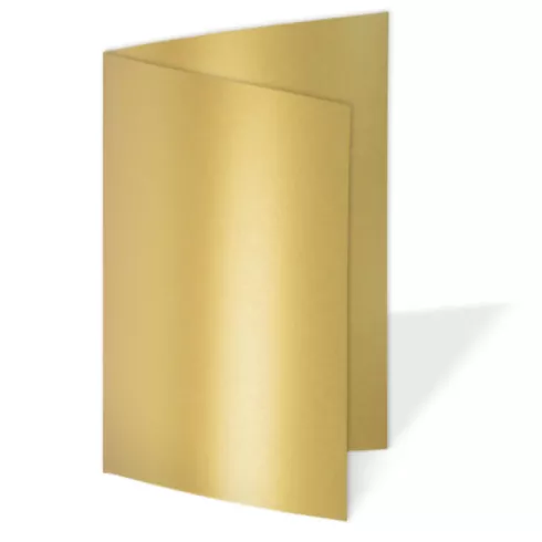 Doppelkarte - Faltkarte 250g/m² DIN A6 in metallic gold