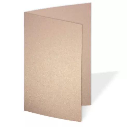 Doppelkarte - Faltkarte 300g/m² DIN A6 in metallic nude