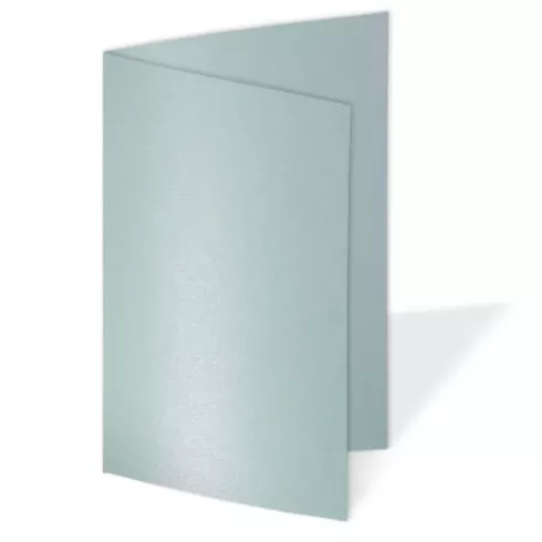 Doppelkarte - Faltkarte 300g/m² DIN A6 in metallic platin
