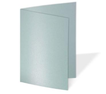 Doppelkarte - Faltkarte 300g/m² DIN B6 in metallic-platin