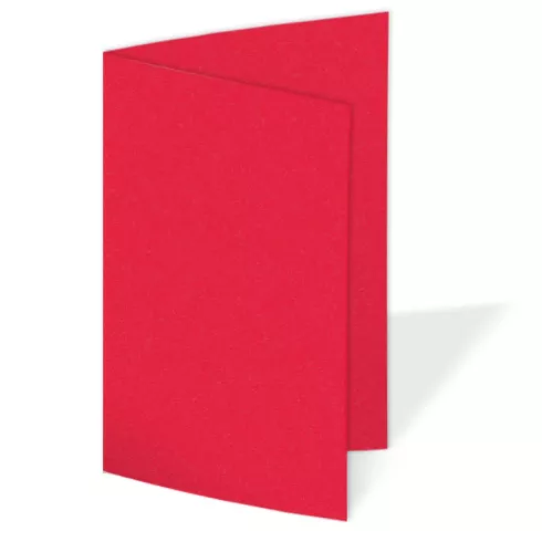 Doppelkarte - Faltkarte 240g/m² DIN B6 in rot