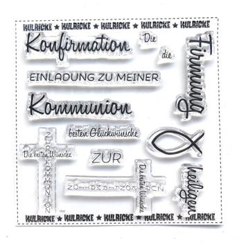 Kulricke Stempelset "Kommunuion/Konfirmation" Clear Stamp