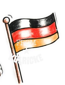 Fahne Stempel und Stanzen Set