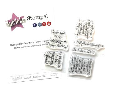 Kulricke Stempelset "Geburtstag 5" Clear Stamp