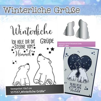 Set "Winterliche Grüße" Stempel & Stanze