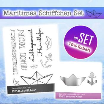 SET "Schiffchen" Stempelset & Stanze