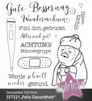 Stempelset "Felix Gute Besserung" Clear Stamp