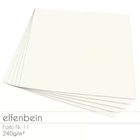 Cardstock "Premium" 12"x12" 240g/m² (30,5 x 30,5cm) in elfenbein