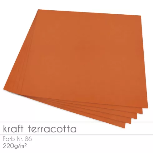 Cardstock 12"x12" 220g/m² (30,5 x 30,5cm) in kraft terracotta
