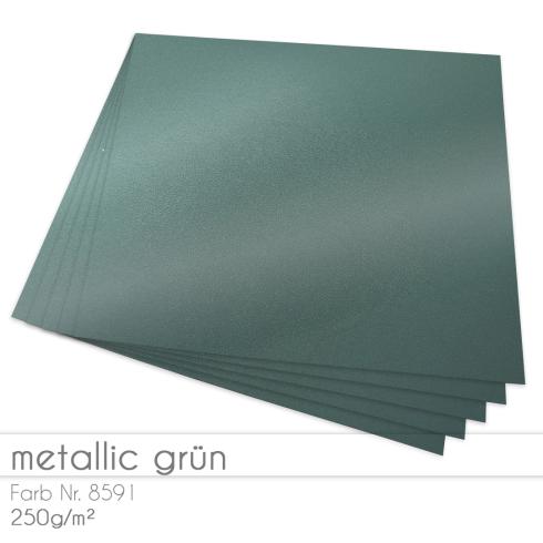 Cardstock "Metallic" 12"x12" 250g/m² (30,5 x 30,5cm) in metallic grün
