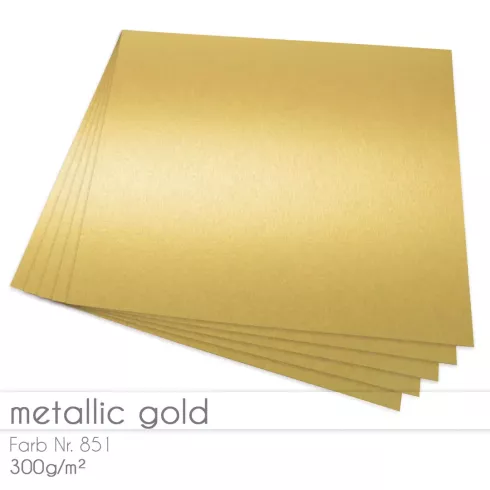 Cardstock "Metallic" 12"x12" 250g/m² (30,5 x 30,5cm) in metallic gold