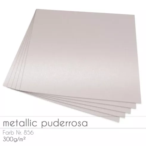 Cardstock "Metallic" 12"x12" 300g/m² (30,5 x 30,5cm) in metallic puderrosa