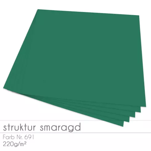 Cardstock 12"x12" 220g/m² (30,5 x 30,5cm) in struktur smaragd
