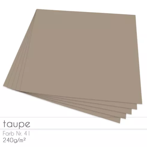 Cardstock 12"x12" 220g/m² (30,5 x 30,5cm) in taupe