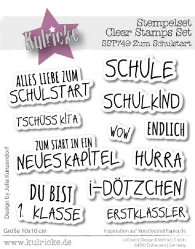 Kulricke Stempel "Zum Schulstart" Clear Stamp