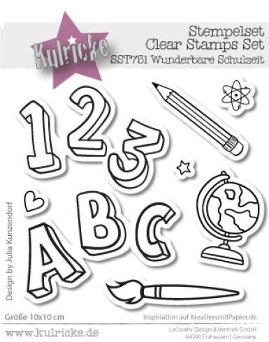 Kulricke Stempel "Wunderbare Schulzeit" Clear Stamp
