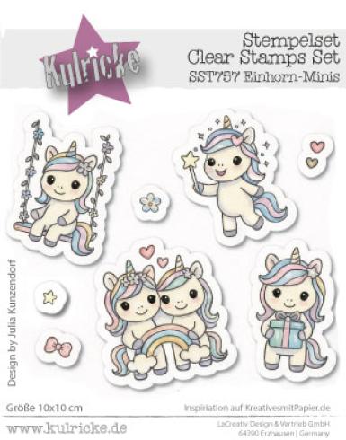 Kulricke Stempel "Einhorn-Minis" 10x10cm Clear Stamp