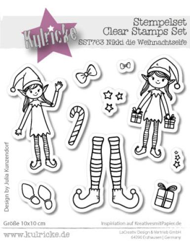 Kulricke Stempel "Nikki die Weihnachtselfe" Clear Stamp