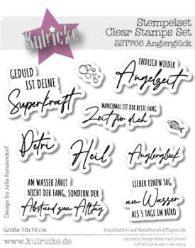 Kulricke Stempel "Anglerglück Schrift" Clear Stamp