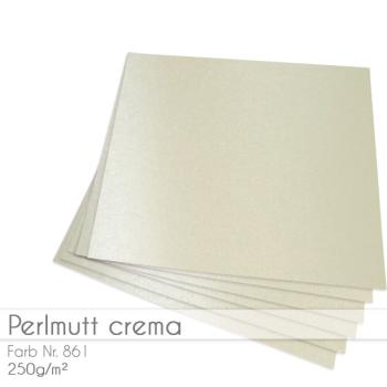 Cardstock "Metallic" 12"x12" 250g/m² (30,5 x 30,5cm) in perlmutt crema