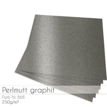 Cardstock "Metallic" 12"x12" 250g/m² (30,5 x 30,5cm) in perlmutt graphit
