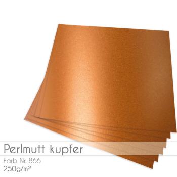 Cardstock "Metallic" 12"x12" 250g/m² (30,5 x 30,5cm) in perlmutt kupfer