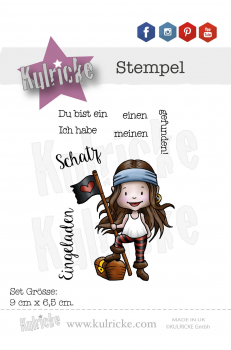 "Pirat Mädchen" Stempel Set