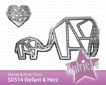 "Elefant & Herz" Stanze - Craft Die